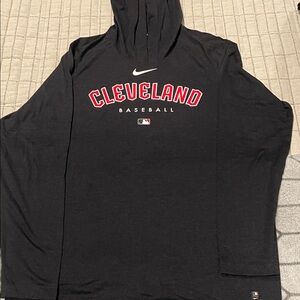 Nike Black Cleveland Guardians Baseball Hooded Tshirt